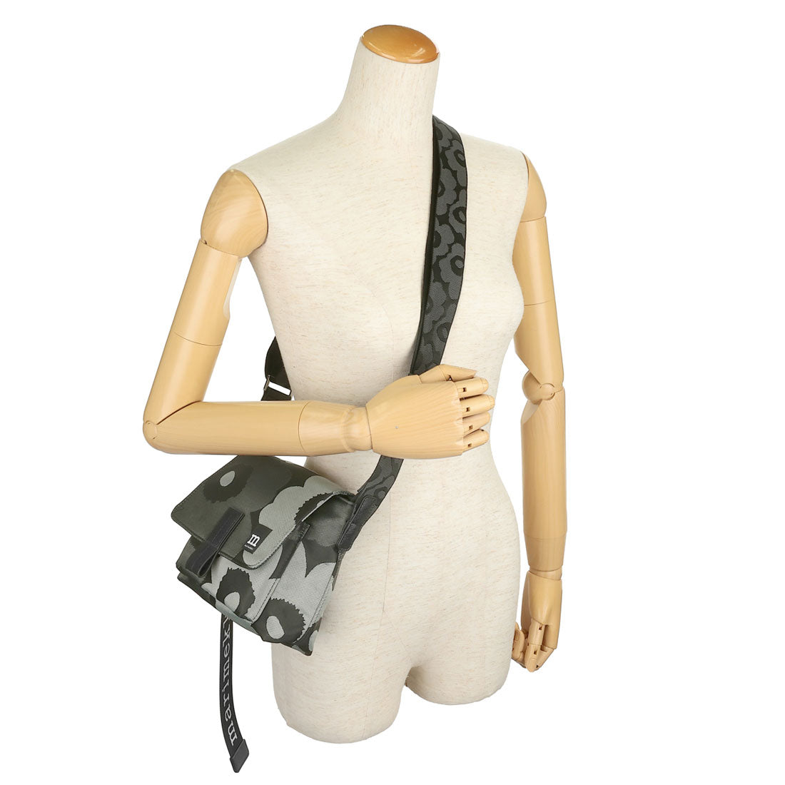 マリメッコ marimekko ショルダーバッグ ウニッコ MINI MESSENGER 094808 990 (グレー/ダークグレー/ブラック) グレー/ダークグレー/ブラック