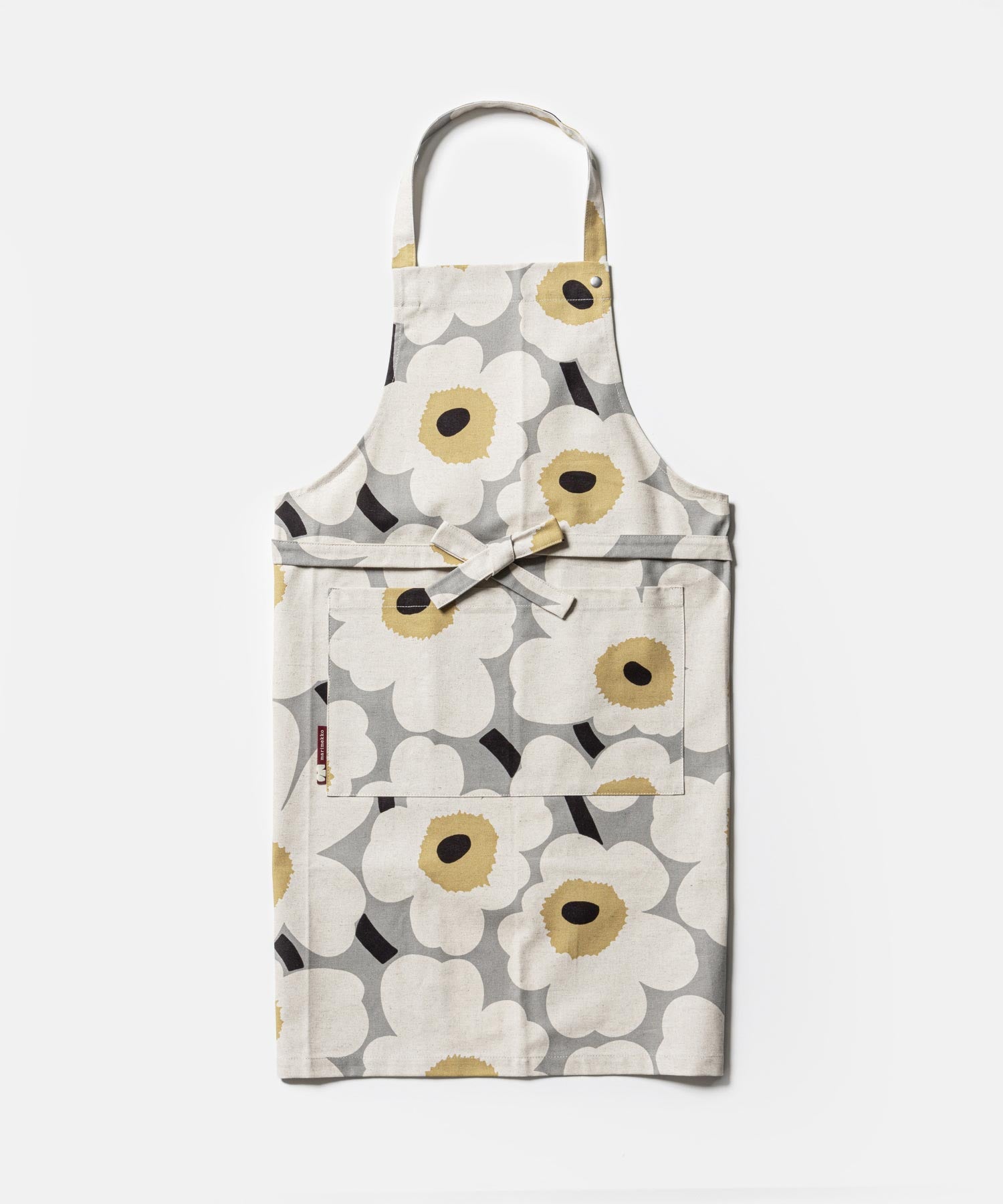 マリメッコ marimekko マリメッコ Marimekko Anniversary unikko Unikko Anniversary kitchen textile set エプロン (グレー×リネン) グレー×リネン