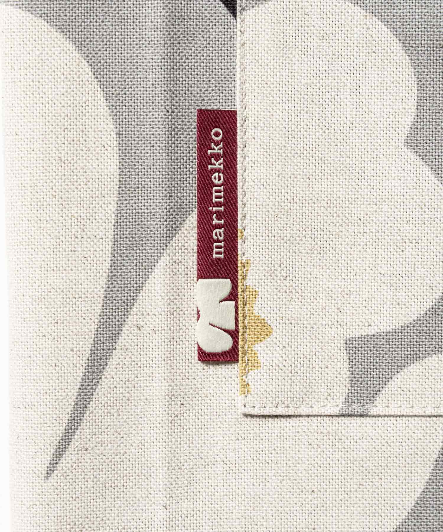 マリメッコ marimekko マリメッコ Marimekko Anniversary unikko Unikko Anniversary kitchen textile set エプロン (グレー×リネン) グレー×リネン