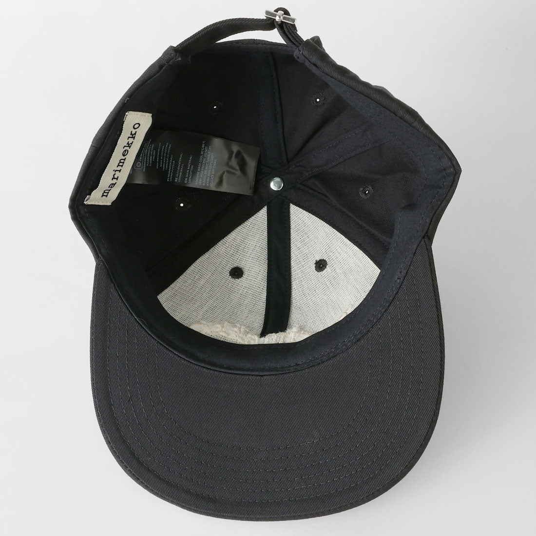 マリメッコ marimekko キャップ セメンティ ソリッド CAP 094592 999 (ブラック/オフホワイト) ブラック/オフホワイト