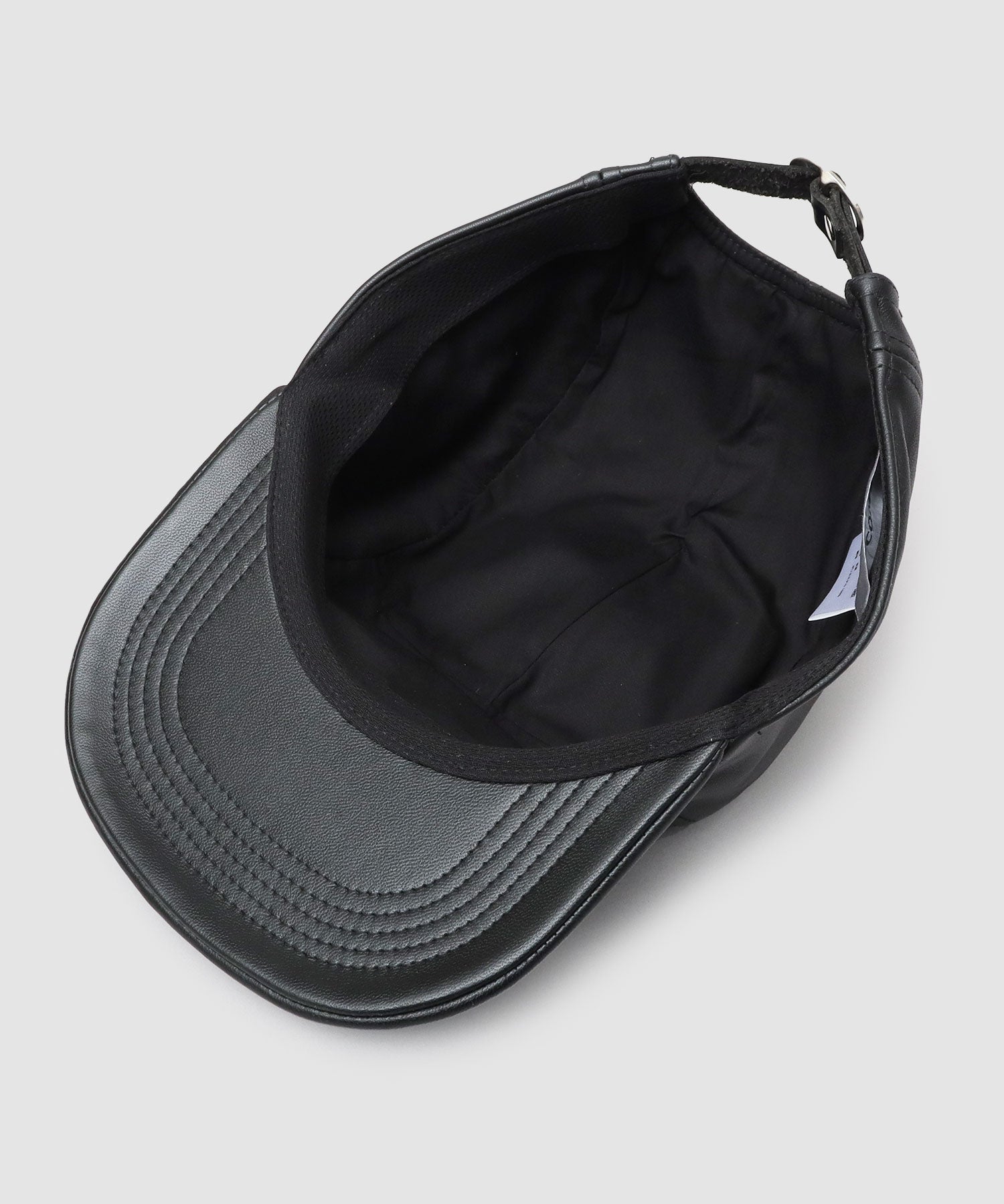 ミスターカバー Mr.COVER キャップ ジェットキャップ つば長め つば広 平つば 帽子 レザー 本革 レザーキャップ 無地