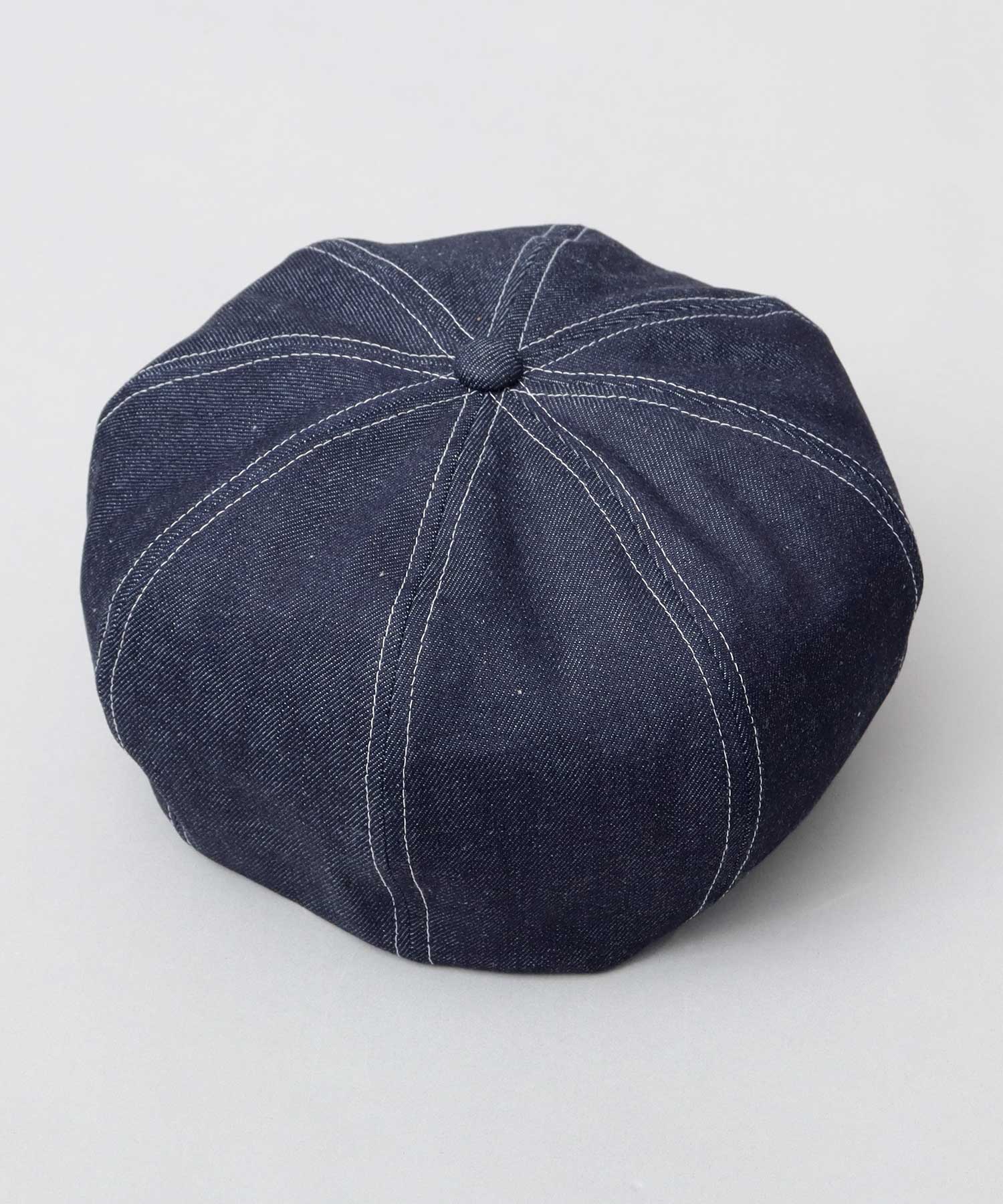 ミスターカバー Mr.COVER 日本製 12オンス 岡山産 リジットデニム ボリューム パネルベレー帽 (ネイビー) ネイビー