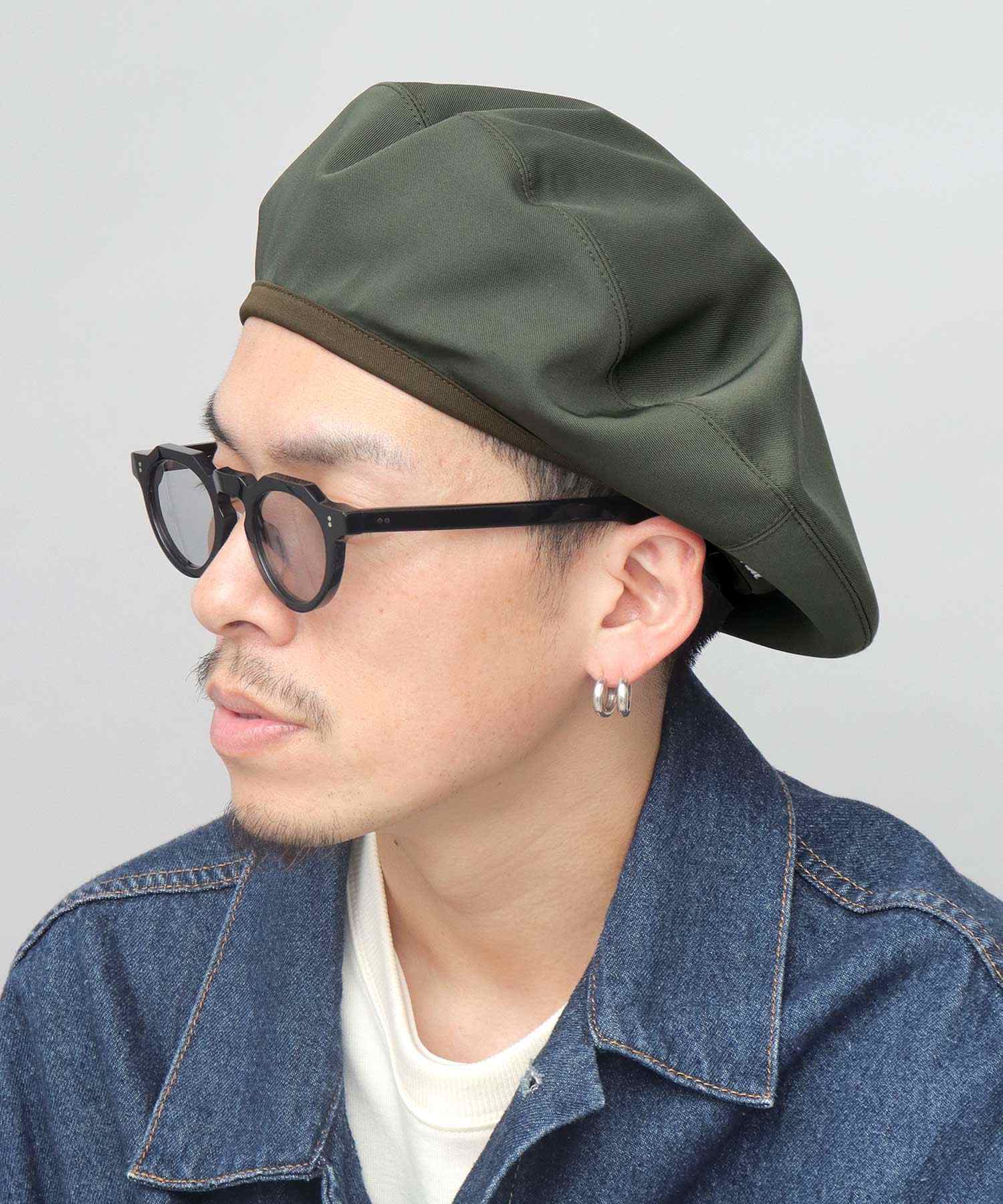 Mr.COVER貝雷帽男士貝雷帽大簡約素色休閒