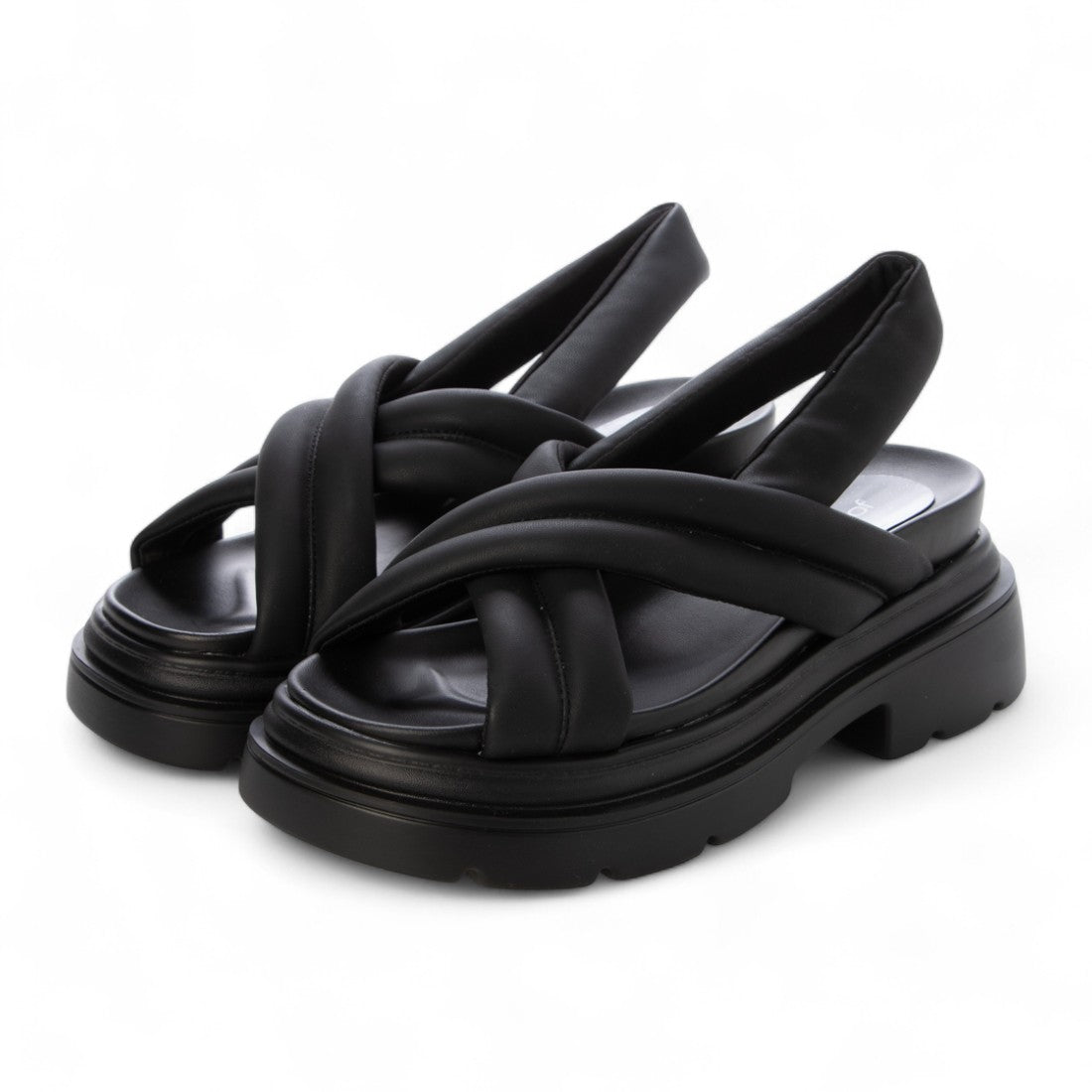 Mafmof 【Thick-soled】Padded Belt Sandals Track Sole/Cross Belt MF397