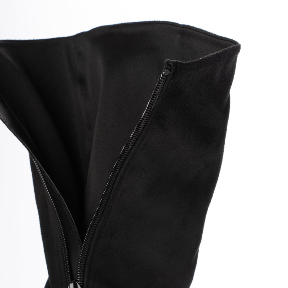 マフモフ Mafmof 【厚底】チャンキーヒールロングブーツ MF426 (ブラックスエード) ブラックスエード