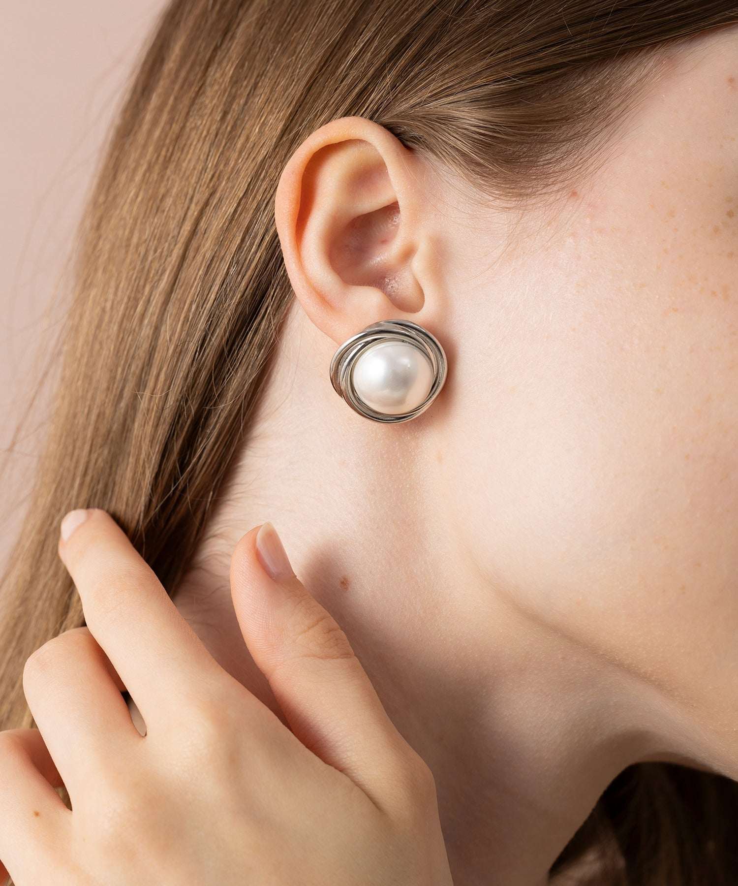 メリージェム Merry Gem 選べるバリエーション パールモチーフピアス KNF127 (シルバー) シルバー