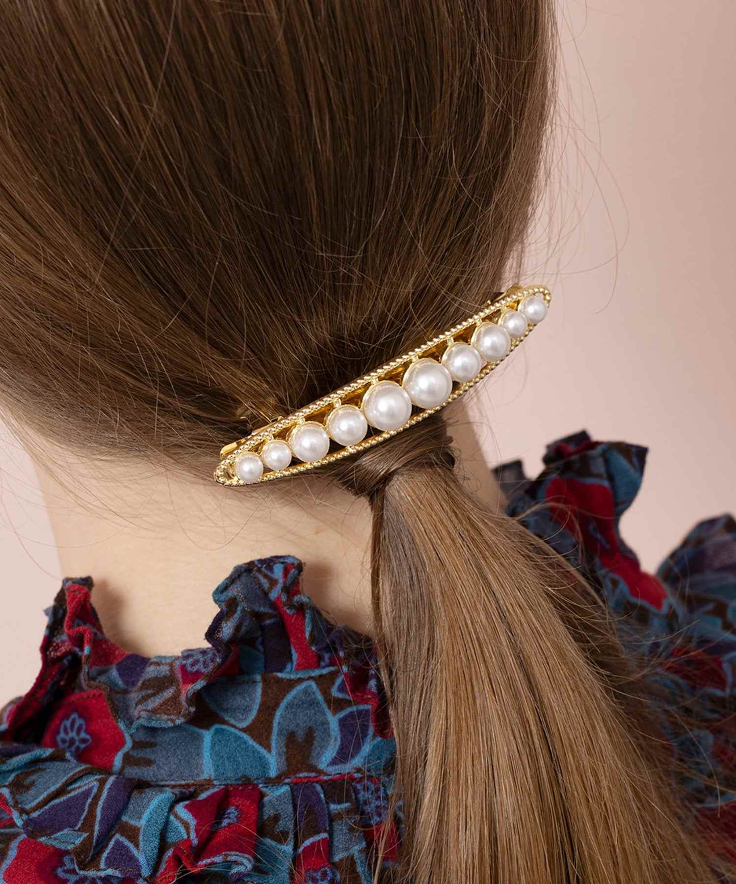 メリージェム Merry Gem 選べるバリエーション ヘアバレッタ KNF127 (ゴールド) ゴールド