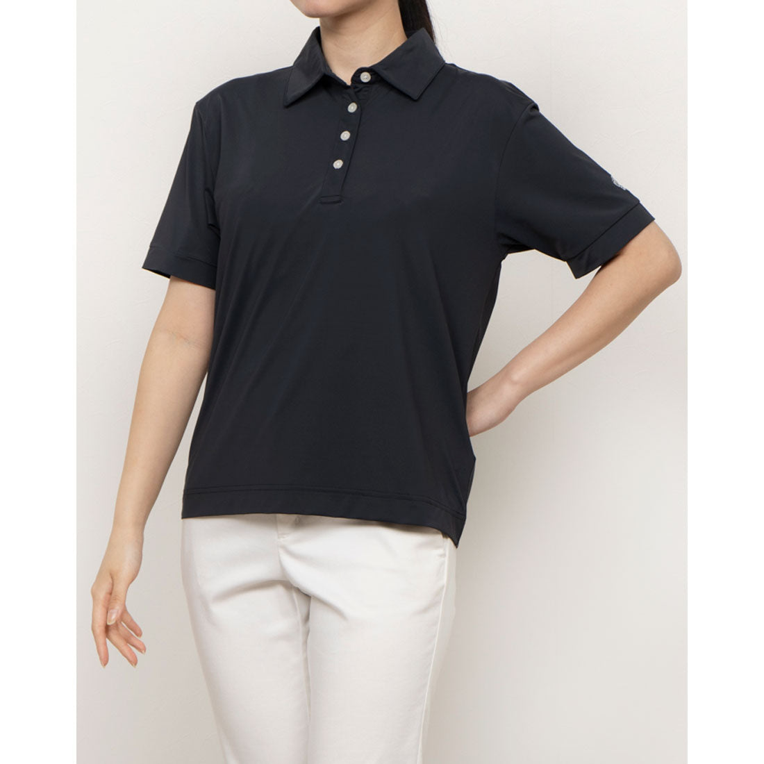 マリ クレール marie claire ハンソデUVシャツ (BK) BK