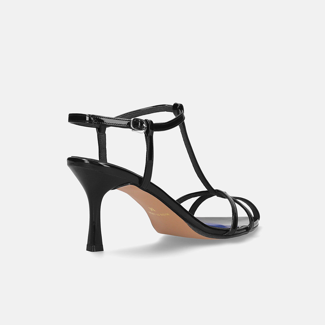 マミアン mamian 7.0cm ポインテッドトゥTストラップサンダル/m65107 (ブラックE) ブラックE