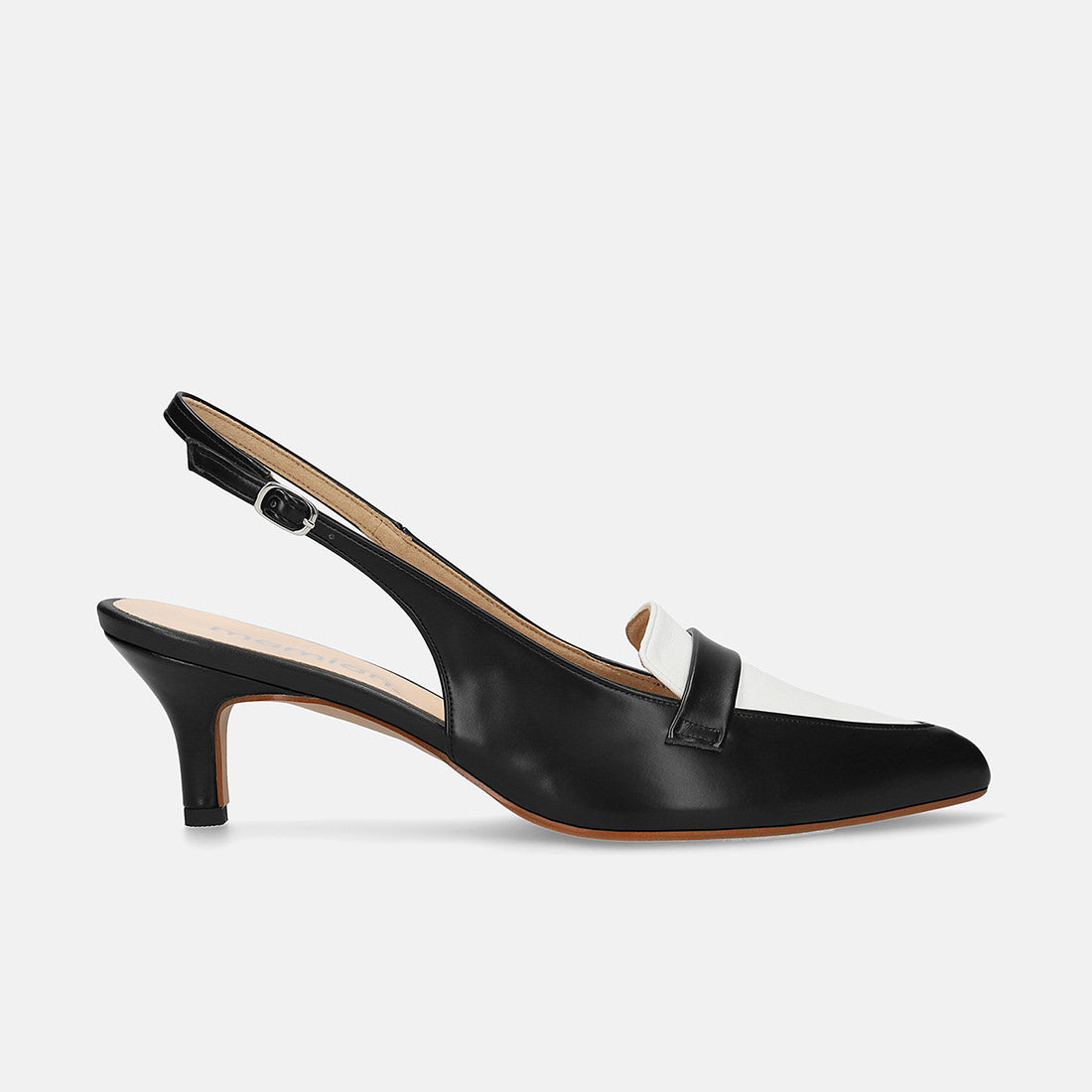 マミアン mamian 5.5cm バックストラップポインテッドトゥローファーパンプス/m55223 (ブラック/C) ブラック/C