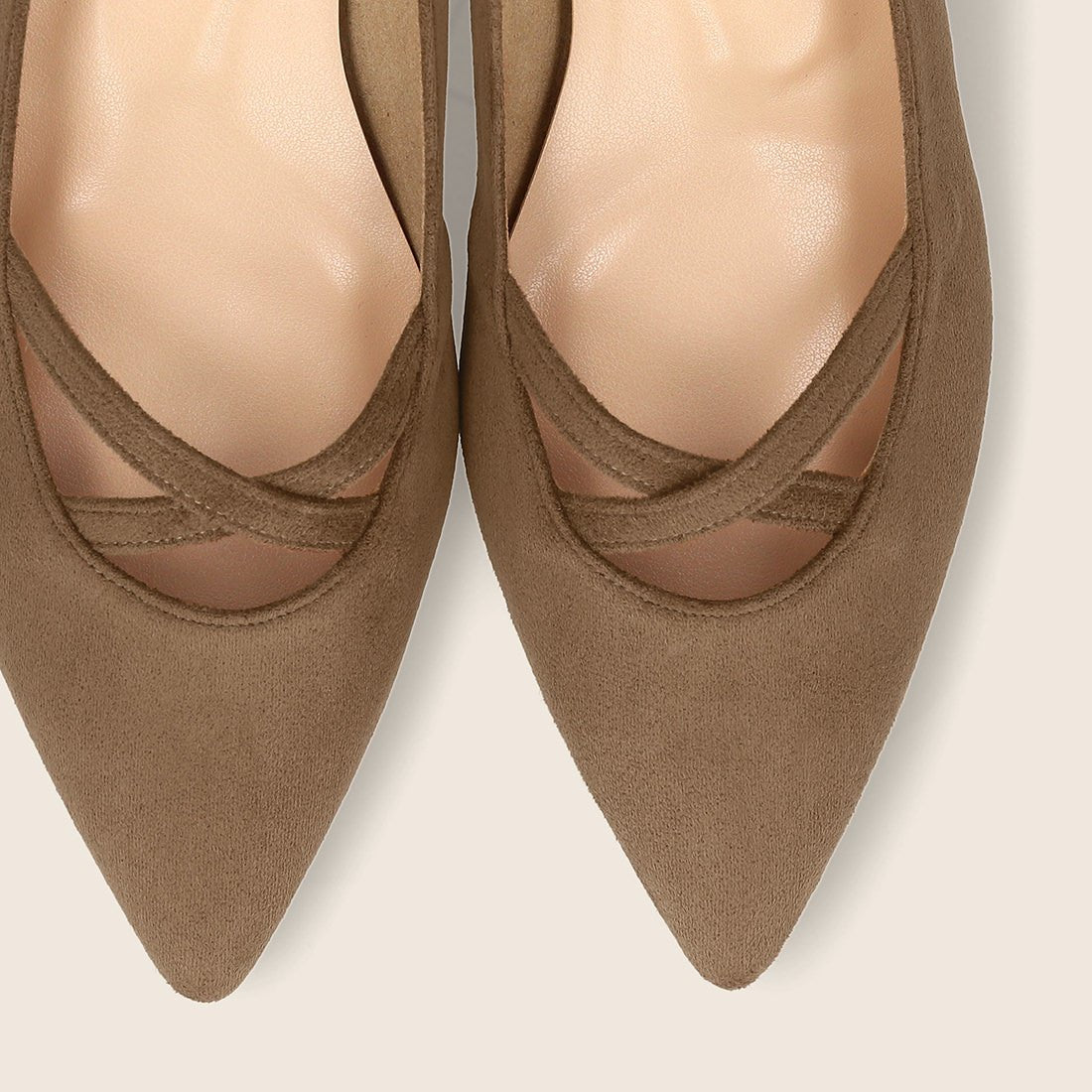 マミアン mamian 3.0cm クロスストラップデザインローヒールパンプス/m30003