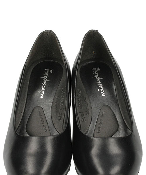 マーレマーレ maRe maRe maRe maRe(マーレマーレ)ラウンドレザーパンプス MAR81546 (ブラック) ブラック