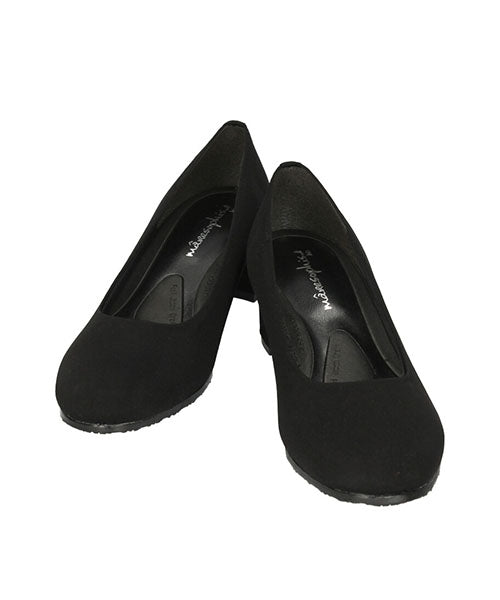 マーレマーレ maRe maRe maRe maRe(マーレマーレ)ラウンド撥水サテンパンプス MAR81545 (ブラックサテン) ブラックサテン