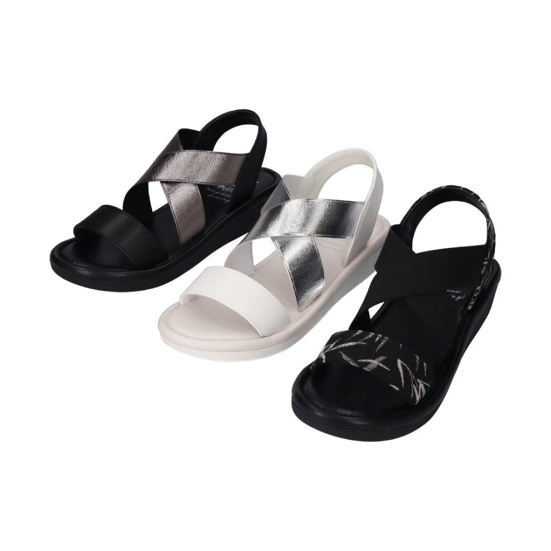 マーレマーレ maRe maRe クロスゴムベルトサンダルWX251420 (BK) BK