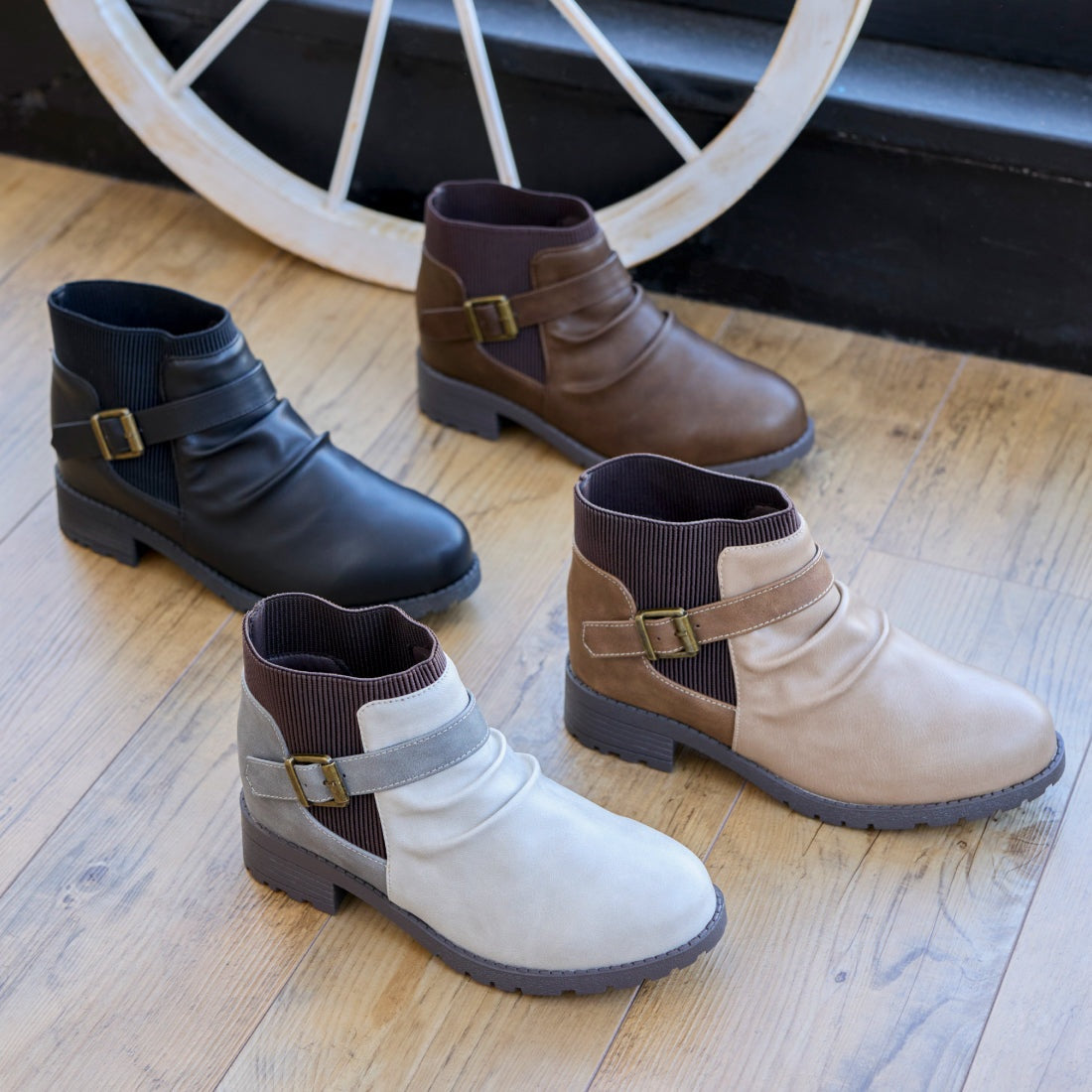 マーレマーレ maRe maRe 防水防滑ベルトコンビブーツKLZ252713 (BK) BK