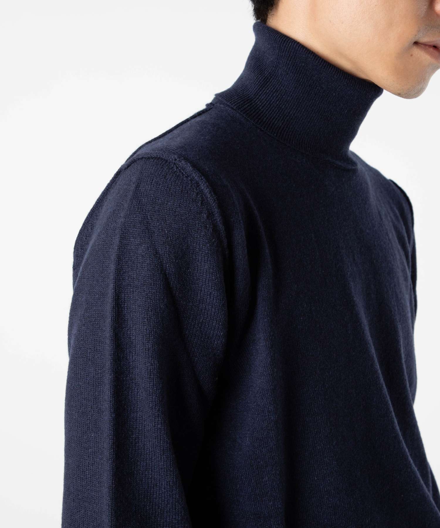 メゾン マルジェラ MAISON MARGIELA SI1HA0010 S17783 ニット PULLOVER メンズ トップス 長袖 ハイネック カシミア セーター ロングスリーブ タートルネック (ネイビー) ネイビー