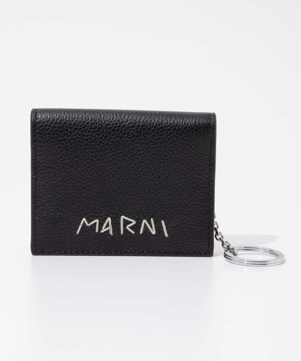マルニ MARNI PFMI0101U0 P6533 カードケース KEY HOLDER W/RING メンズ カードホルダー パスケース キーリング,ブラック