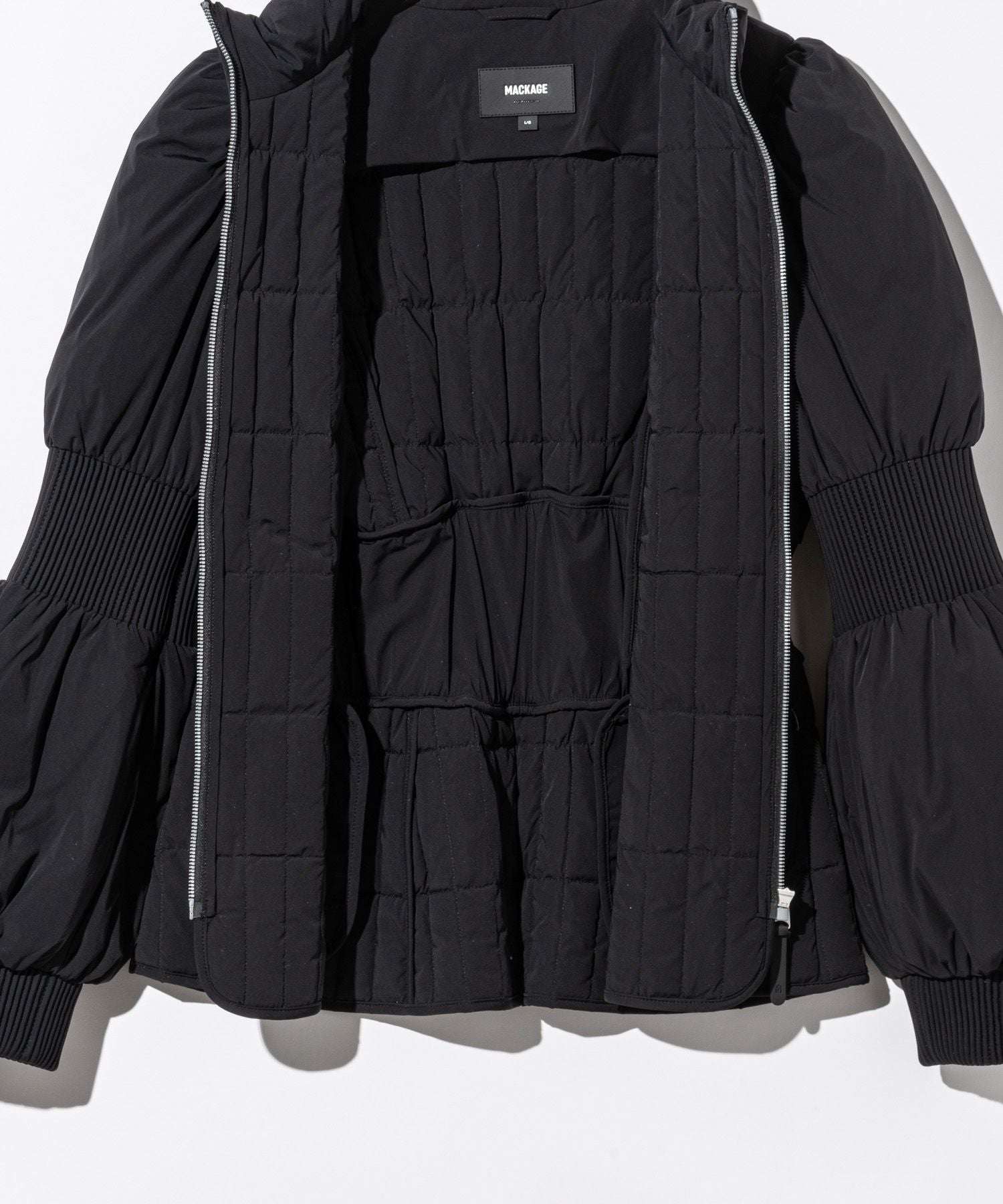 マッカージュ MACKAGE マッカージュ MACKAGE FELICIA フェリシア Mixed Media Jacket ミクスト メディアジャケット ダウンジャケット レディース アウター (BLACK(C0001)/ブラック) BLACK(C0001)/ブラック