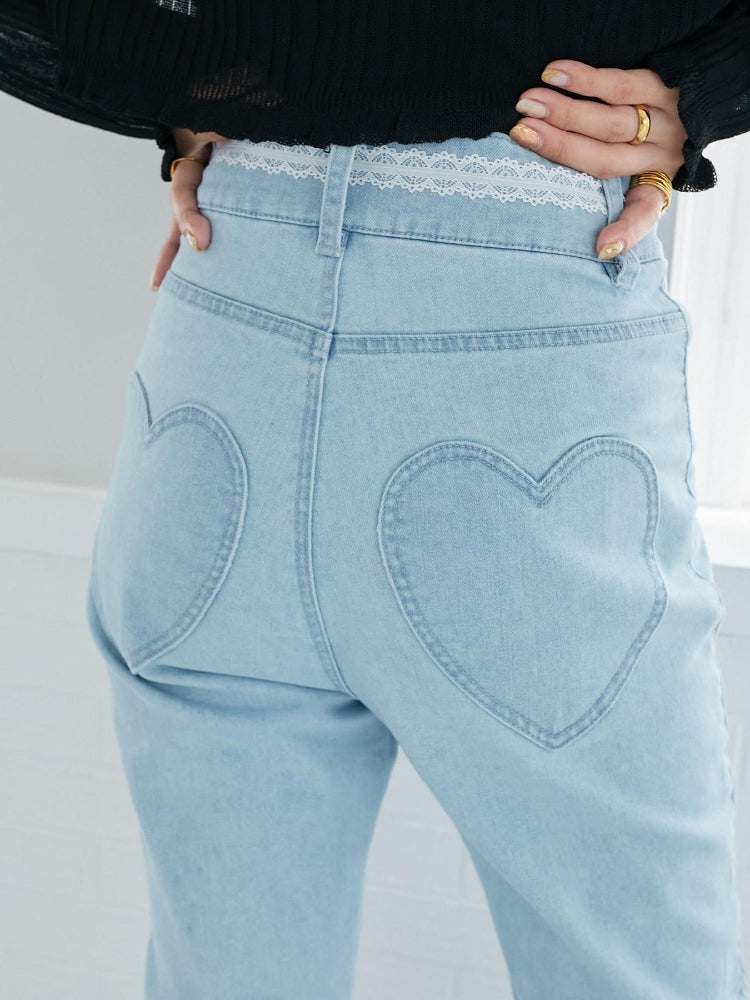 マジェスティックレゴン MAJESTIC LEGON ヒップハートフレアパンツ (ブルー) ブルー