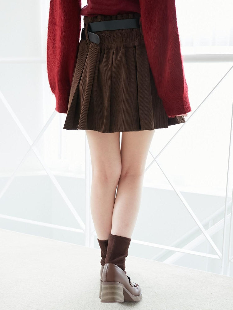 マジェスティックレゴン MAJESTIC LEGON ベルトセットプリーツミニスカパン (グレー) グレー