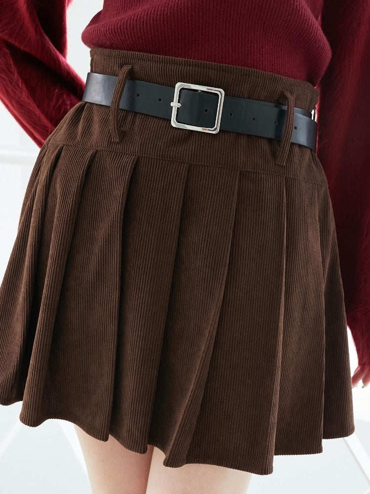 マジェスティックレゴン MAJESTIC LEGON ベルトセットプリーツミニスカパン (グレー) グレー