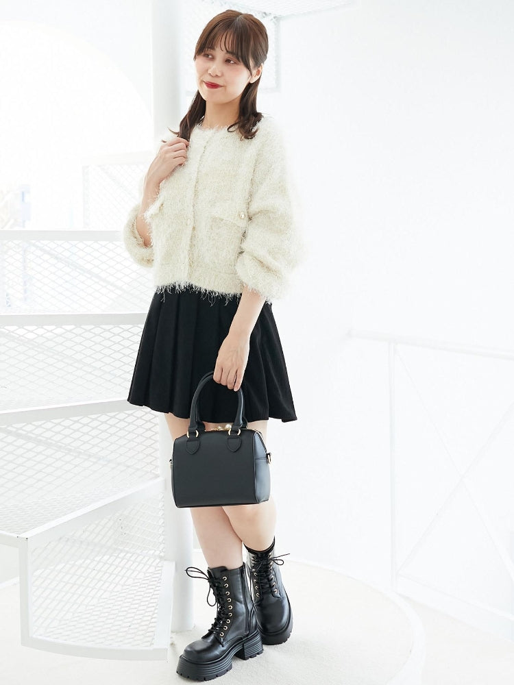 マジェスティックレゴン MAJESTIC LEGON ベルトセットプリーツミニスカパン (グレー) グレー