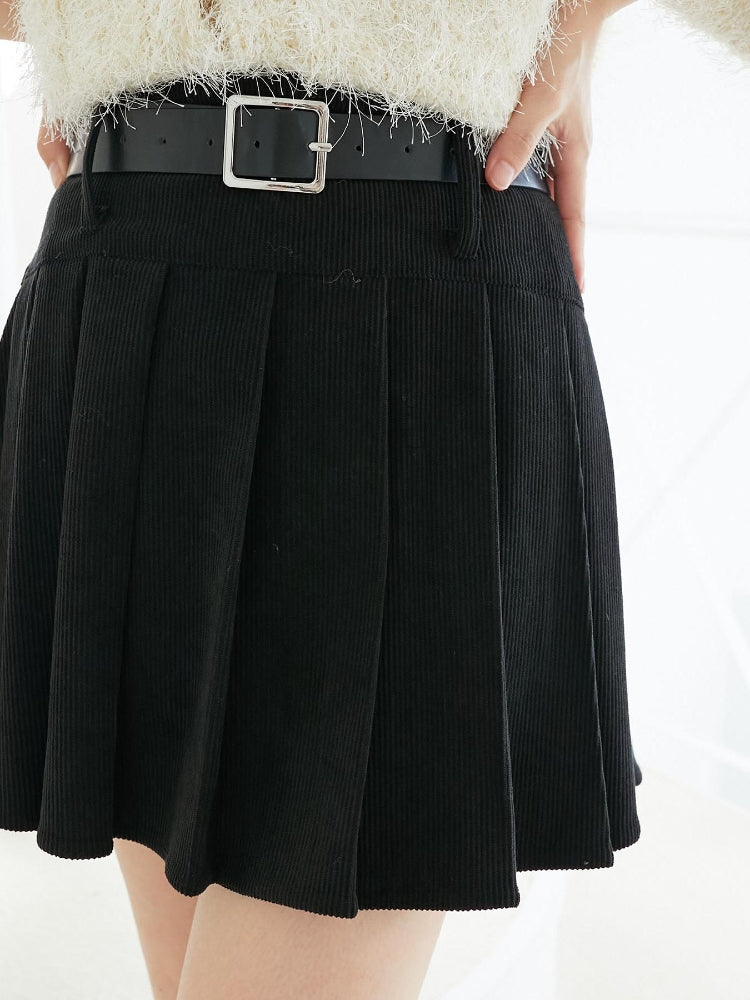 マジェスティックレゴン MAJESTIC LEGON ベルトセットプリーツミニスカパン (グレー) グレー