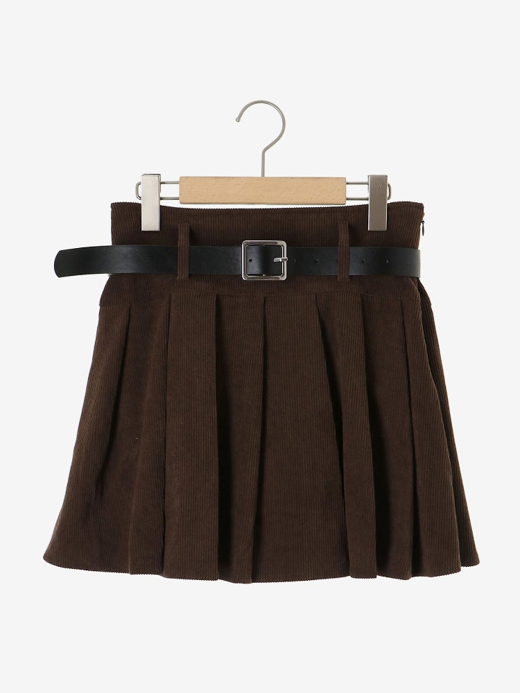 マジェスティックレゴン MAJESTIC LEGON ベルトセットプリーツミニスカパン (グレー) グレー