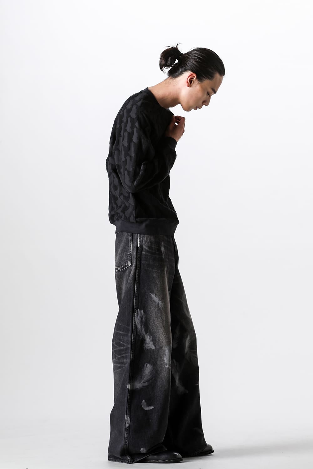 エムエーエスユー MASU Angel Pile Jacquard Sweatshirt (BLACK) BLACK