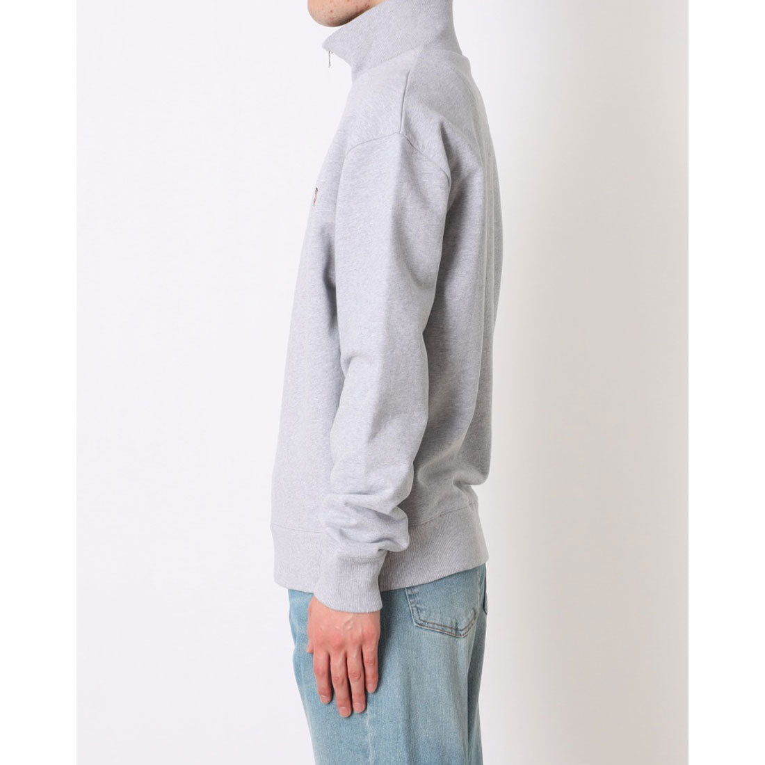 メゾンキツネ MAISON KITSUNE ハーフジップ スウェット (GREY) GREY