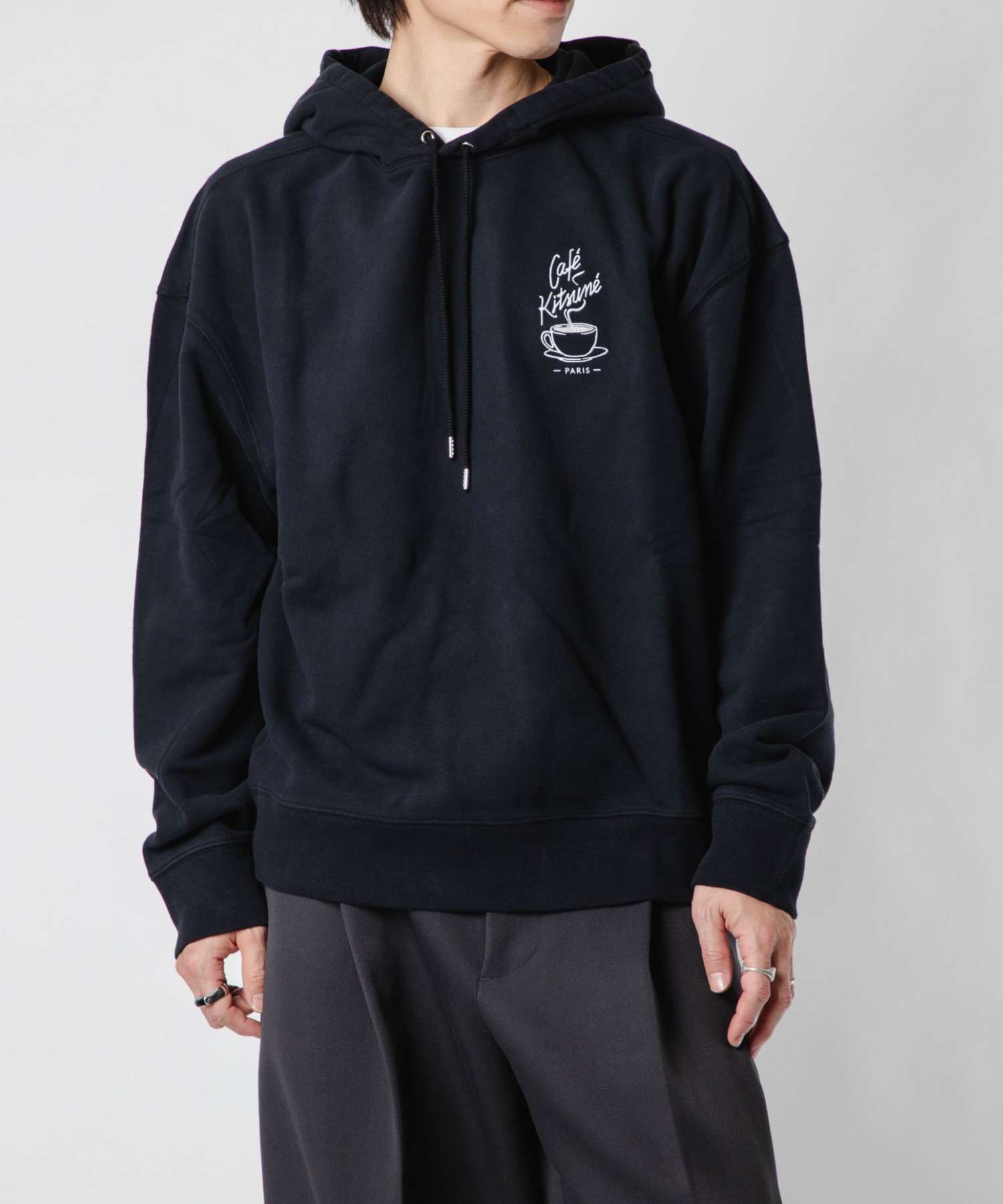 Maison Kitsuné MAISON KITSUNÉ Maison Kitsuné MAISON KITSUNÉ CKNU00302KM0330 Sweat CAFE KITSUNÉ COFFEE CUP HOODIE Men's Women's Tops