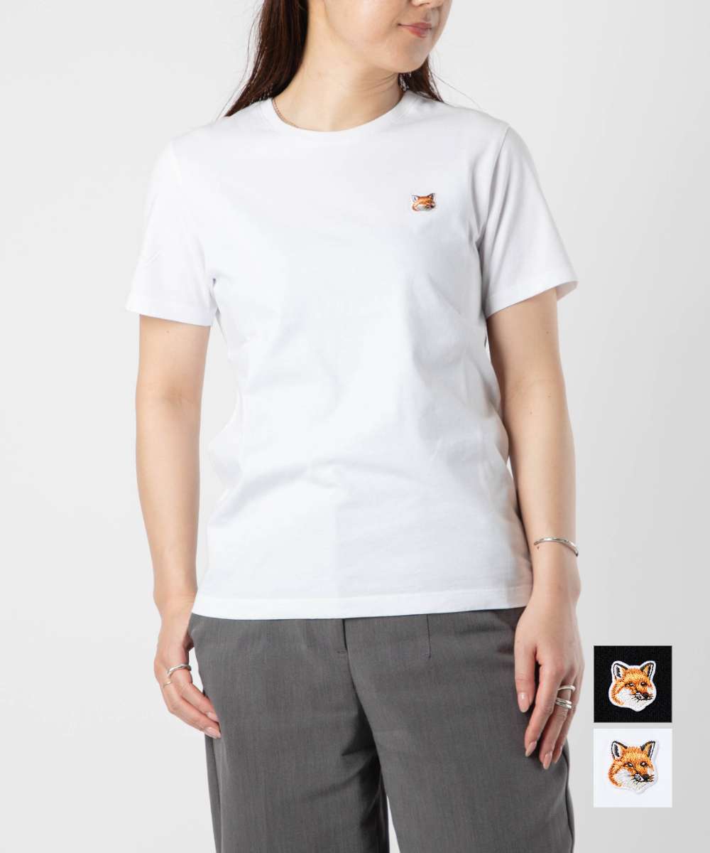 メゾンキツネ MAISON KITSUNE LW00105KJ0008 Tシャツ FOX HEAD PATCH REGULAR TEE SHIRT レディース トップス 半袖 クルーネック