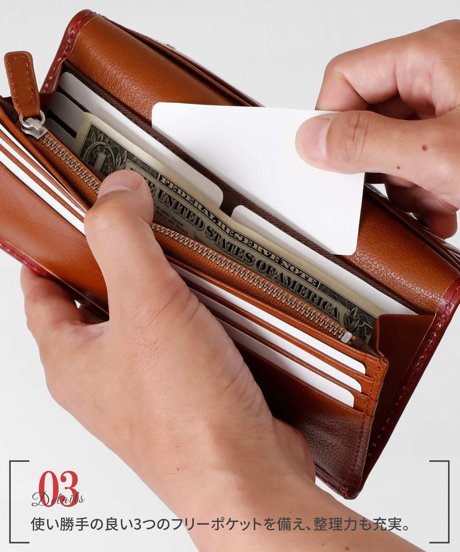 マルカワ MARUKAWA イタリアン レザー 長財布/ビジネス ギフト 本革 サイフ メンズ 長財布 ウォレット レザー レッド