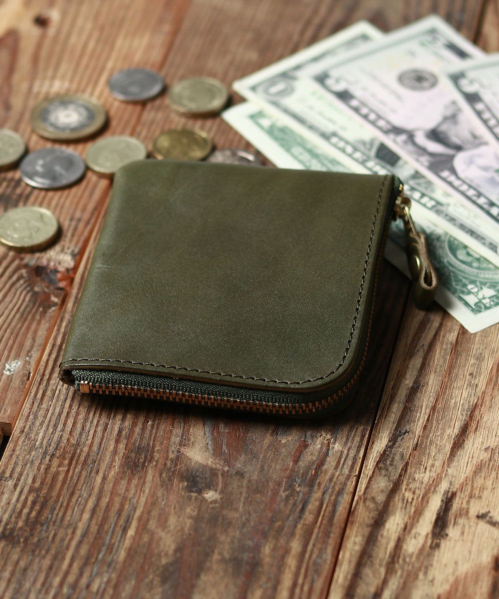 Marukawa 【Genuine Leather】 Tochigi Leather L-Zip Wallet, Bill