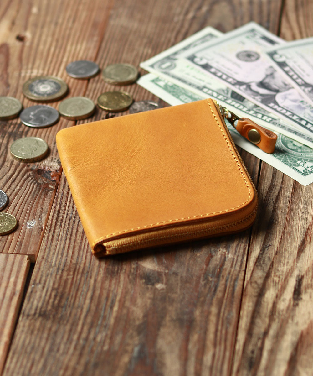 Marukawa 【Genuine Leather】 Tochigi Leather L-Zip Wallet, Bill
