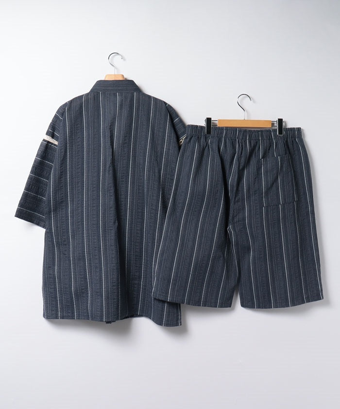 マルカワ MARUKAWA 大きいサイズ 3L 4L 5L 甚平 じんべい 部屋着 ルームウェア 父の日 プレゼント 涼しい 和装 浴衣 日本の夏 祭り 花火大会 リラックスウェア