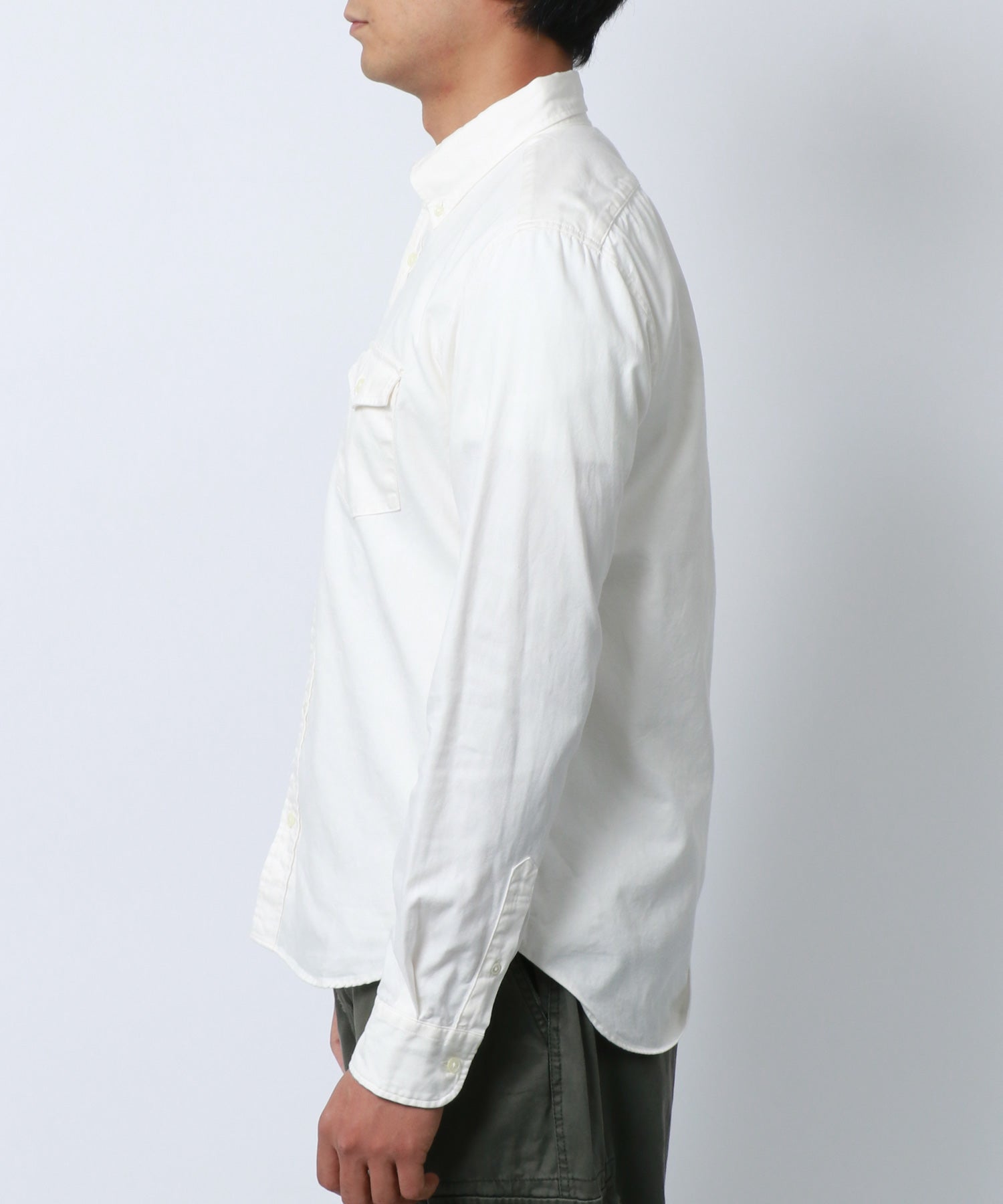 マルカワ MARUKAWA 別注 【MRU/エムアールユー】made in JAPAN 国産 綿 オックスフォード ボタンダウンシャツ カジュアル シャツ シンプル 定番 インナー (ライトブルー) ライトブルー