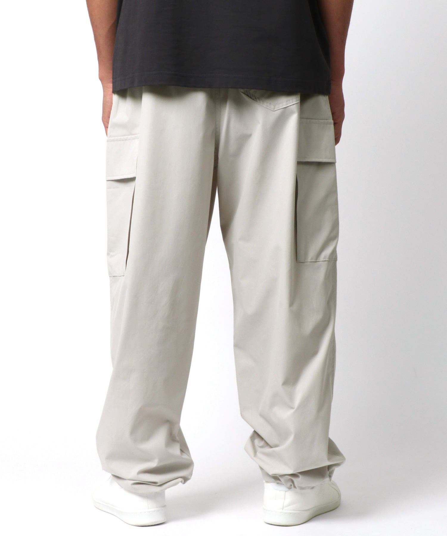 Cool Wide Cargo Pants Tech Pants Contact Cooling Lightweight and Cool Functional Material Parachute Pants Men's Bottoms Lightweight Easy Pants