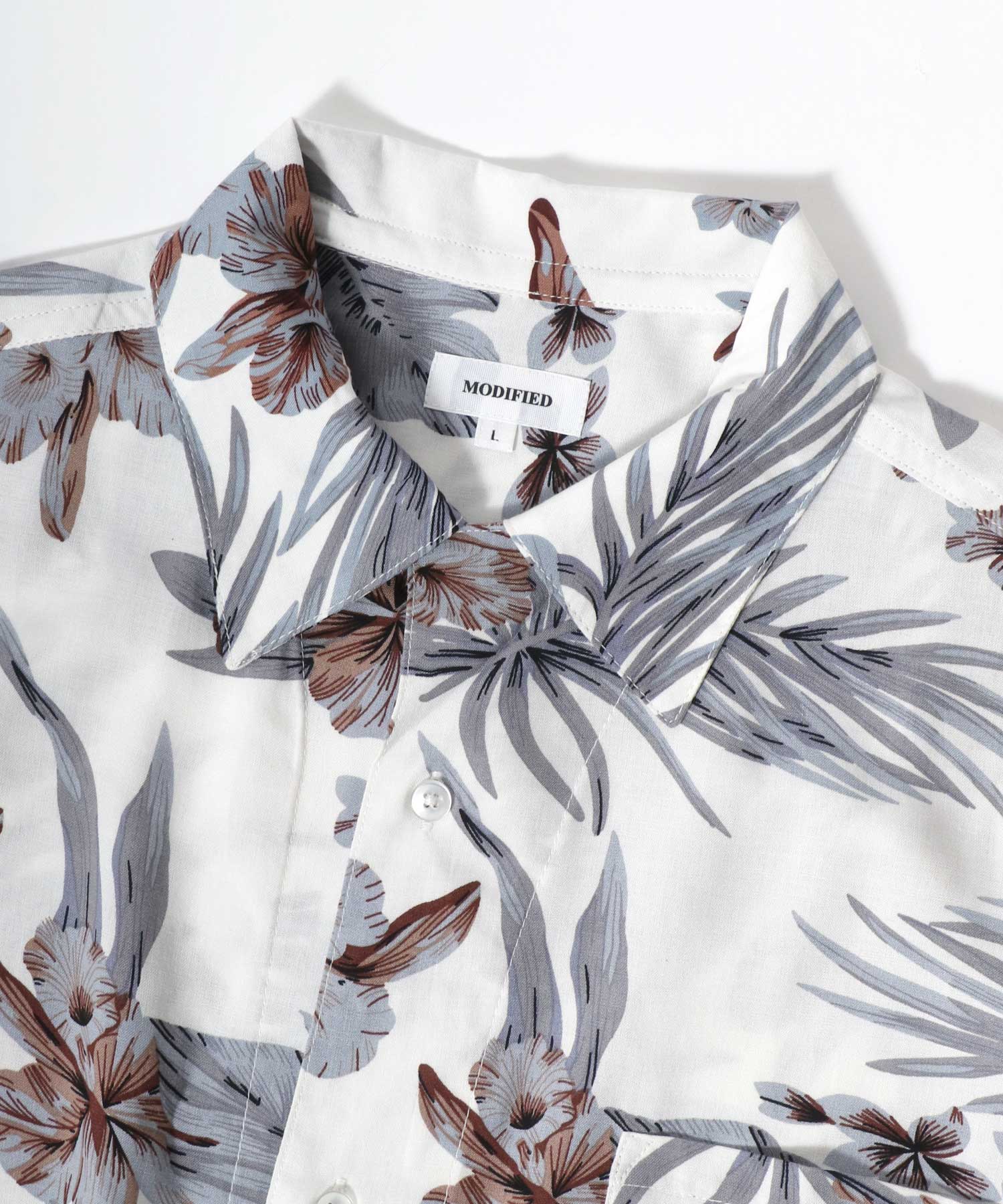 マルカワ MARUKAWA レーヨン アロハシャツ オープンカラー 開襟シャツ 半袖シャツ ハワイアンシャツ 柄 メンズ レディース (ブラック系その他4) ブラック系その他4