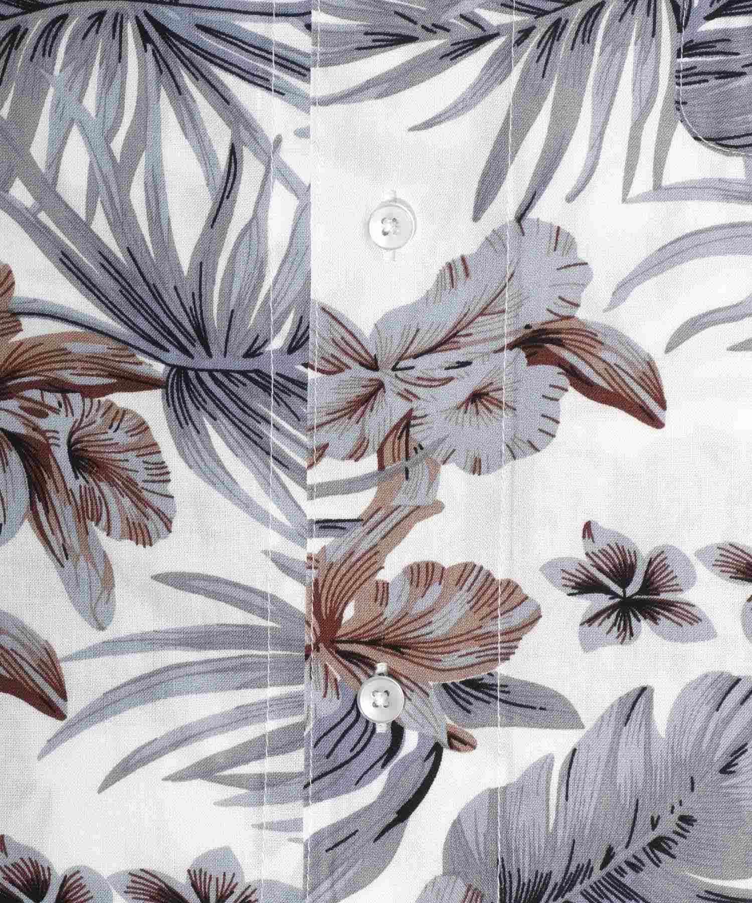 マルカワ MARUKAWA レーヨン アロハシャツ オープンカラー 開襟シャツ 半袖シャツ ハワイアンシャツ 柄 メンズ レディース (ブラック系その他4) ブラック系その他4