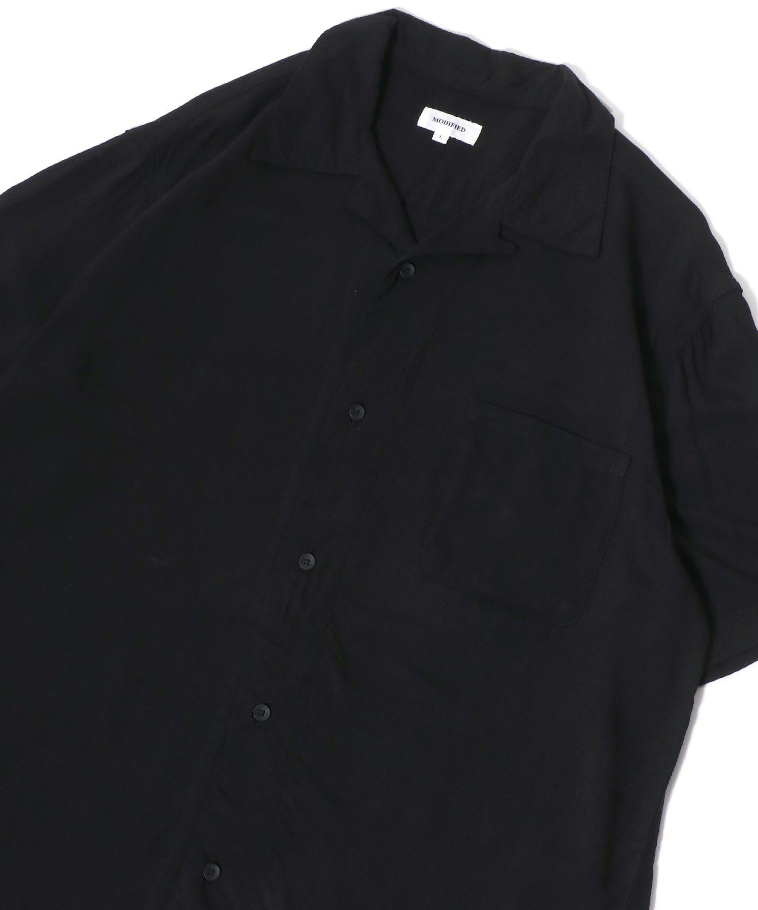 マルカワ MARUKAWA レーヨン アロハシャツ オープンカラー 開襟シャツ 半袖シャツ ハワイアンシャツ 柄 メンズ レディース (ブラック) ブラック