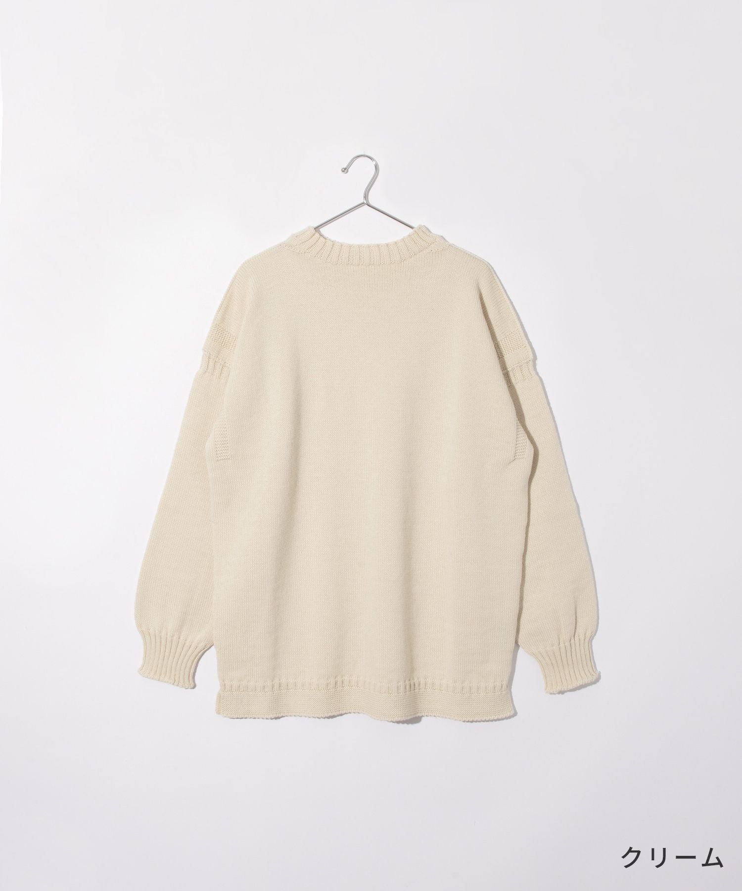 ガンジーウーレンズ Guernsey Woollens 【正規品】 ガンジーウーレンズ GUERNSEY WOOLLENS GW1001 ニット メンズ レディース トップス 長袖 セーター オーバーサイズ プルオーバー リブ編み ボー (キャメル) キャメル