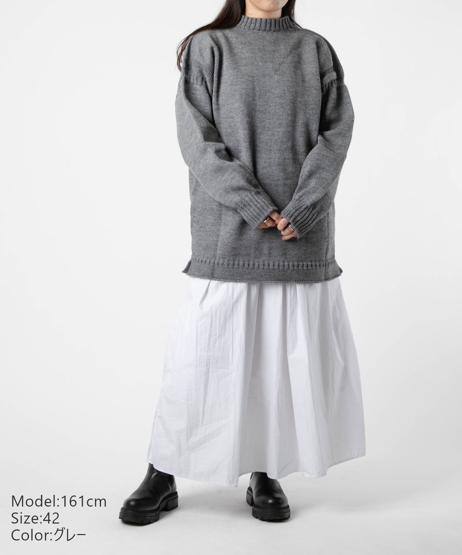 ガンジーウーレンズ Guernsey Woollens 【正規品】 ガンジーウーレンズ GUERNSEY WOOLLENS GW1001 ニット メンズ レディース トップス 長袖 セーター オーバーサイズ プルオーバー リブ編み ボー (キャメル) キャメル