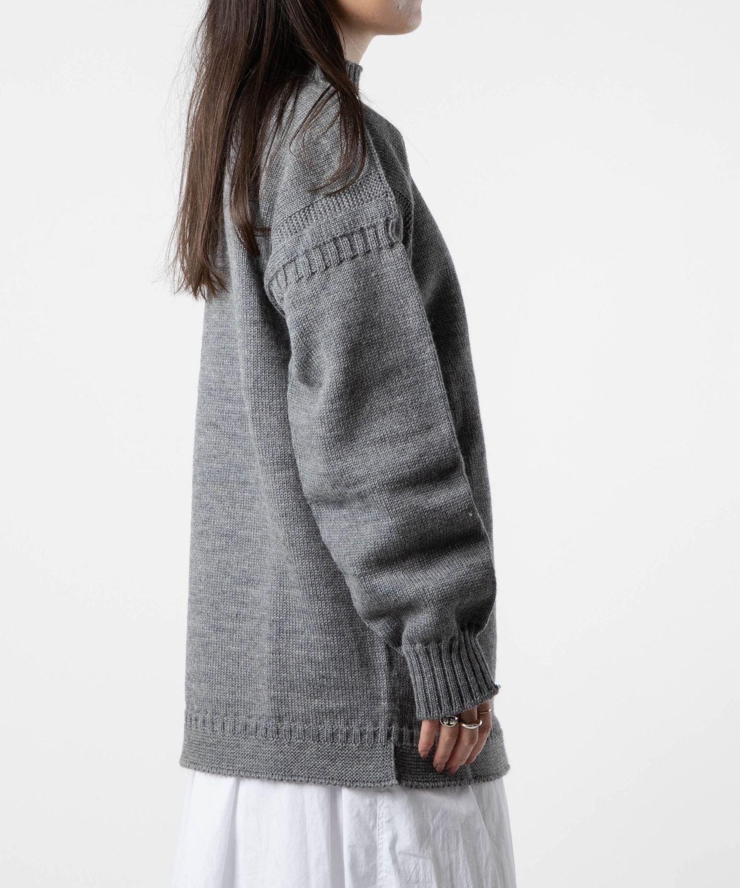 ガンジーウーレンズ Guernsey Woollens 【正規品】 ガンジーウーレンズ GUERNSEY WOOLLENS GW1001 ニット メンズ レディース トップス 長袖 セーター オーバーサイズ プルオーバー リブ編み ボー (キャメル) キャメル