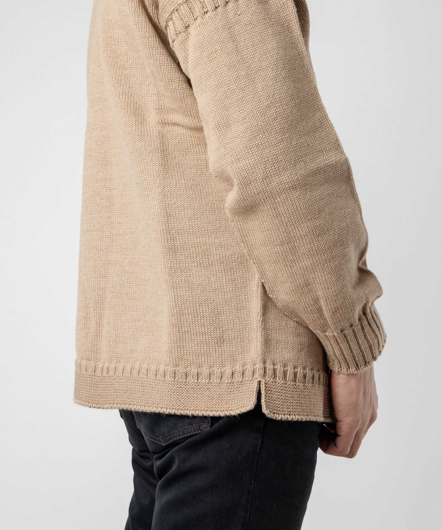 ガンジーウーレンズ Guernsey Woollens 【正規品】 ガンジーウーレンズ GUERNSEY WOOLLENS GW1001 ニット メンズ レディース トップス 長袖 セーター オーバーサイズ プルオーバー リブ編み ボー (キャメル) キャメル