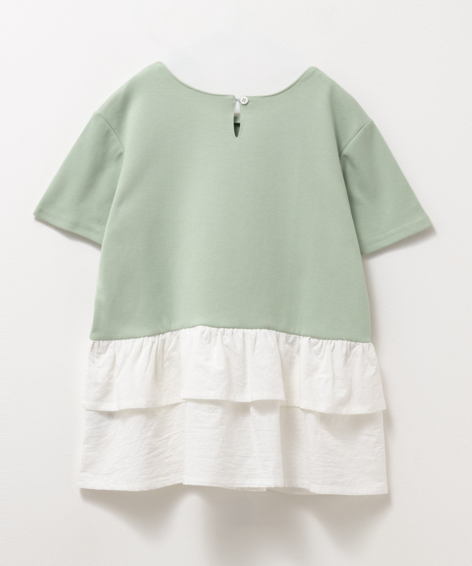 マックハウス Mac-House NAVY ネイビー ポンチ素材 フェイクレイヤードチュニック KMH241019