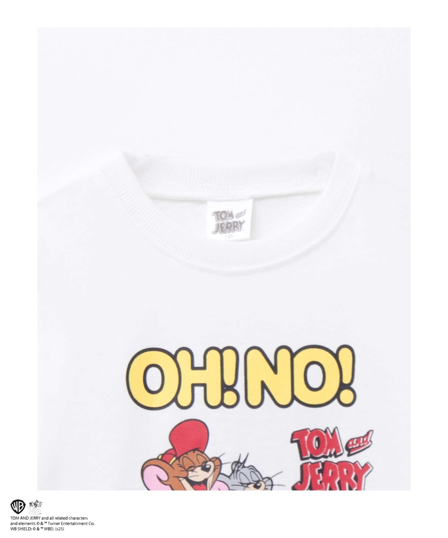 マックハウス Mac-House Tom and Jerry プリントTシャツ (オフホワイト) オフホワイト