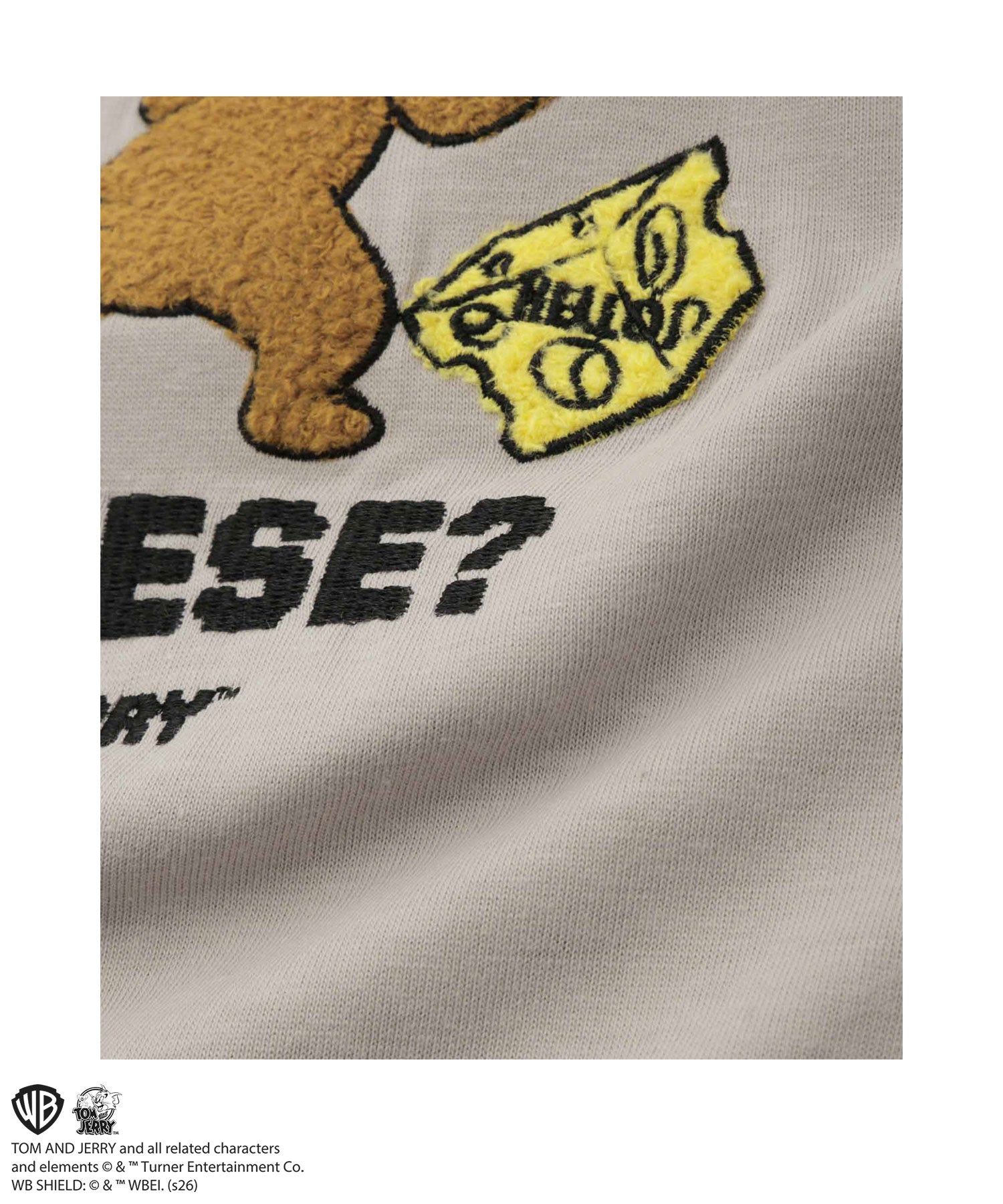 マックハウス Mac-House Tom and Jerry 長袖Tシャツ サガラ刺繍 (ベージュ) ベージュ