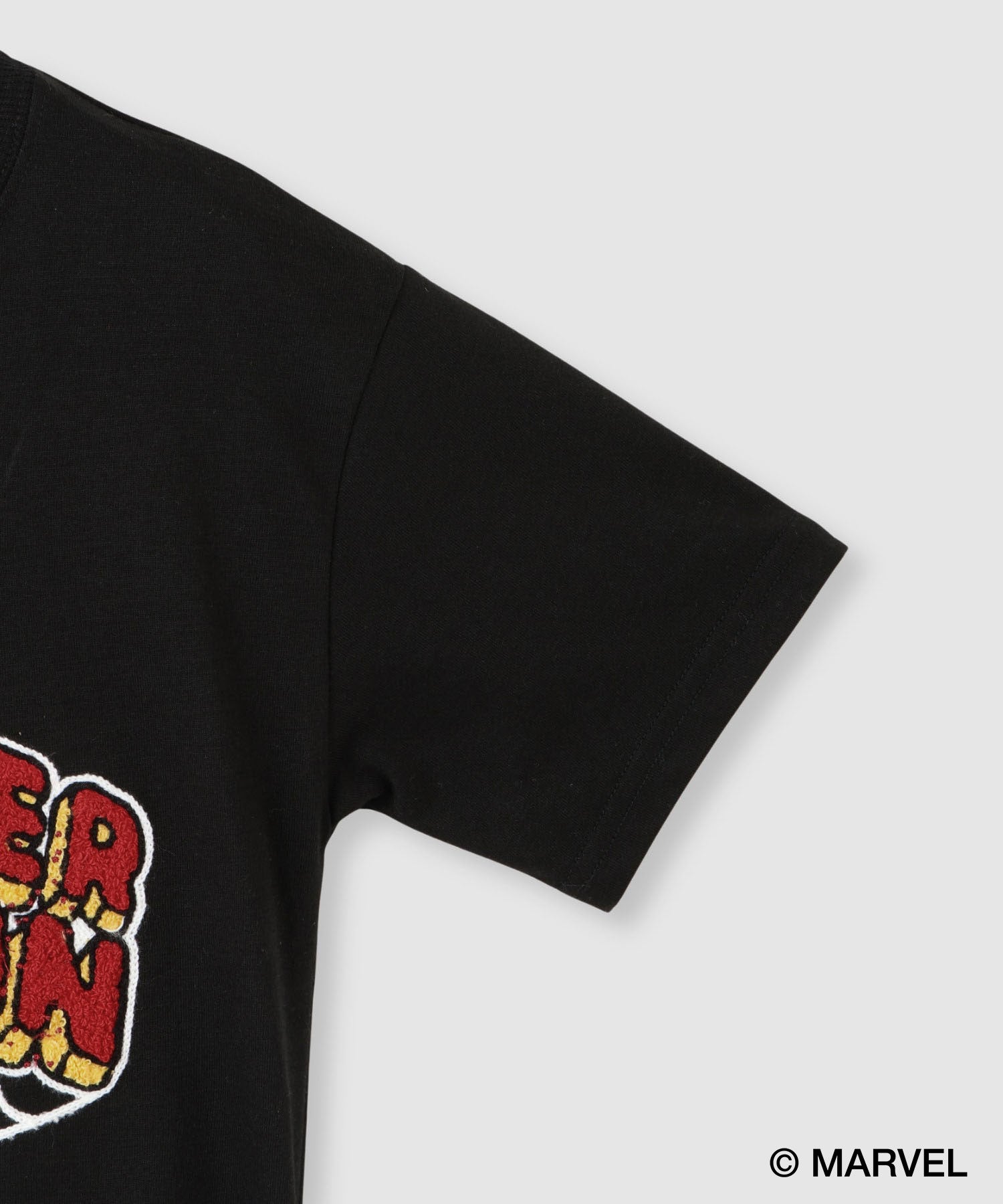 マックハウス Mac-House MARVEL マーベル 『スパイダーマン』 / サガラ刺繍Tシャツ (ブラック) ブラック