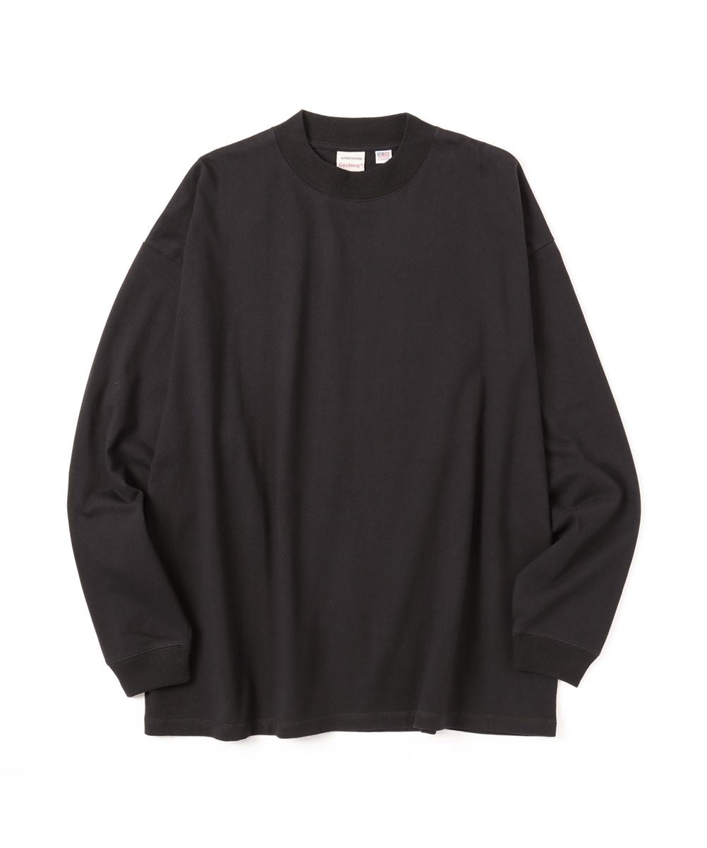 マックハウス Mac-House グッドウェア スーパービッグシルエット ハイネックロングスリーブTシャツ 2W7ー61205 (ブラック) ブラック
